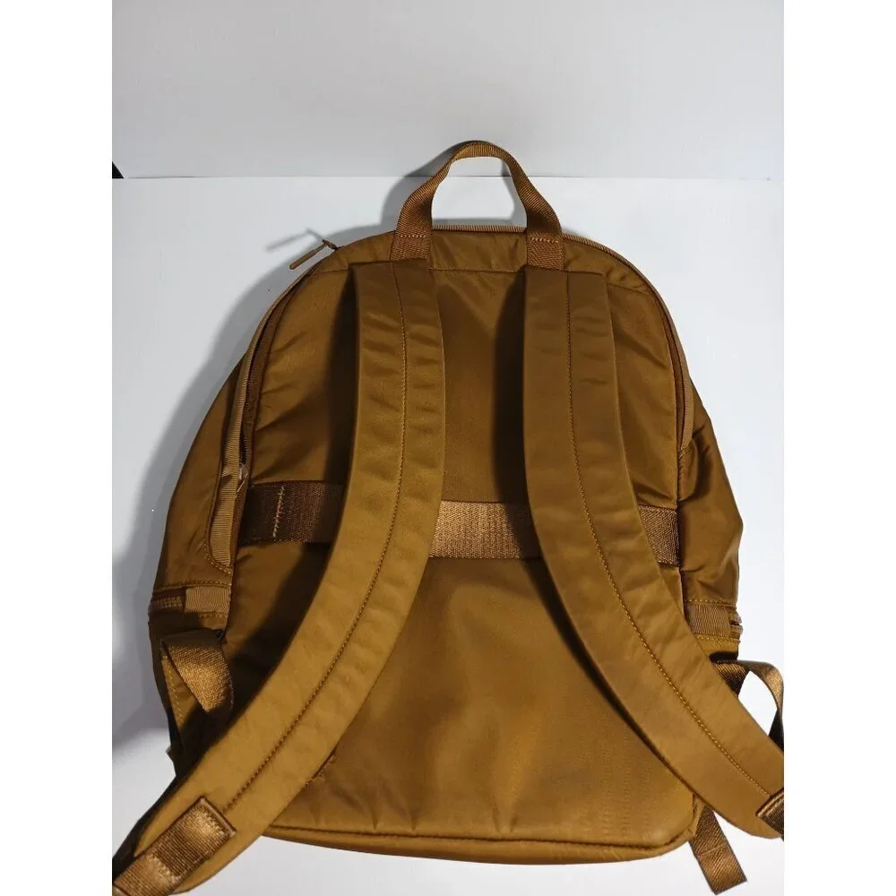 Lululemon All City Pack Backpack Brown Black Striped Nylon Bag Logo Adjustable S